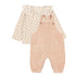 Buho Rose Baby Fall Rib T-Shirt & Corduroy Dungaree Set