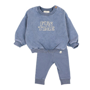 Buho Indigo Baby Fun Sweatshirt & Fleece Legging Set