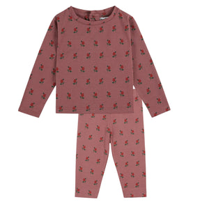 Emile et Ida Poppy Violine Imprime Tee Shirt & Legging Set