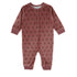 Emile et Ida Poppy Violine Imprime Velours Footie