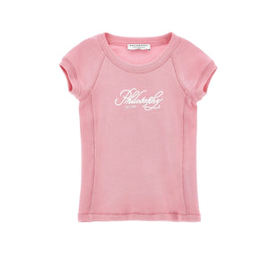 Philosophy Pink SS T-Shirt w/ Logo