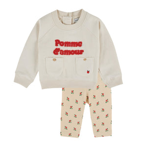 Emile et Ida Creme Brode Legging Set