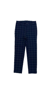 Lil Legs Navy Windowpane Plaid Pants