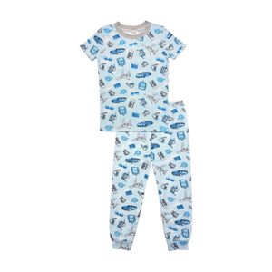 Esme Blue Jetset Short Sleeve Pajamas