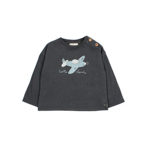 Buho Antracite Baby Plane T-Shirt & Waffle Legging Set
