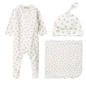 Marmar Little Sakura Rubetta 3Pc Set (Footie+Hat+Blanket)