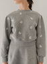 Petite Amalie Grey Marle Embroidered Butterfly Sweatshirt