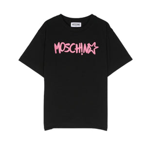 Moschino Black Maxi Star Mini Me T-Shirt