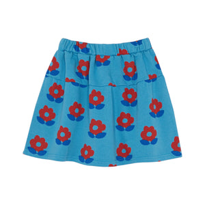 The Campamento Blue Big Flowers Skirt