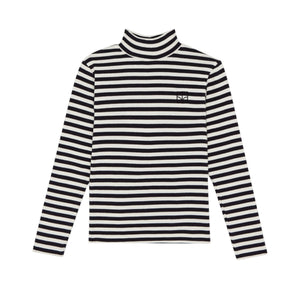 The Campamento Grey/Black Stripes Turtleneck