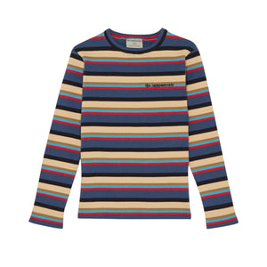 The Campamento Blue Multicolor Stripes T-Shirt