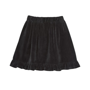 The Campamento Grey/Black Velour Skirt