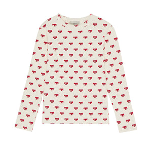 The Campamento Ecru Red Bows T-Shirt