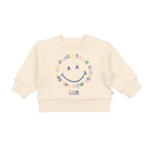 The New Society Vanilla Cream Happy Place Baby Sweater & Legging Set