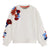 Scotch & Soda Off White Embroidered Flowers Sweater