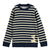 Scotch & Soda Night Ecru Boy Striped Felpa Crewneck (No Logo on Bottom)