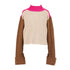 Twinset Biscuit/Camel/Candy Rose Knit Turtleneck