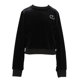 Twinset Black Velour Sweatshirt