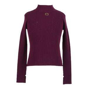 Twinset Burgundy Knit Turtleneck