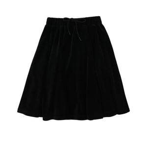 Lil Legs Black Velour Circle Skirt