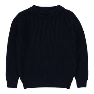 Lil Legs Navy Chunky Knit Sweater