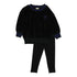 Lil Legs Black Boys Velour Sweatshirt Set