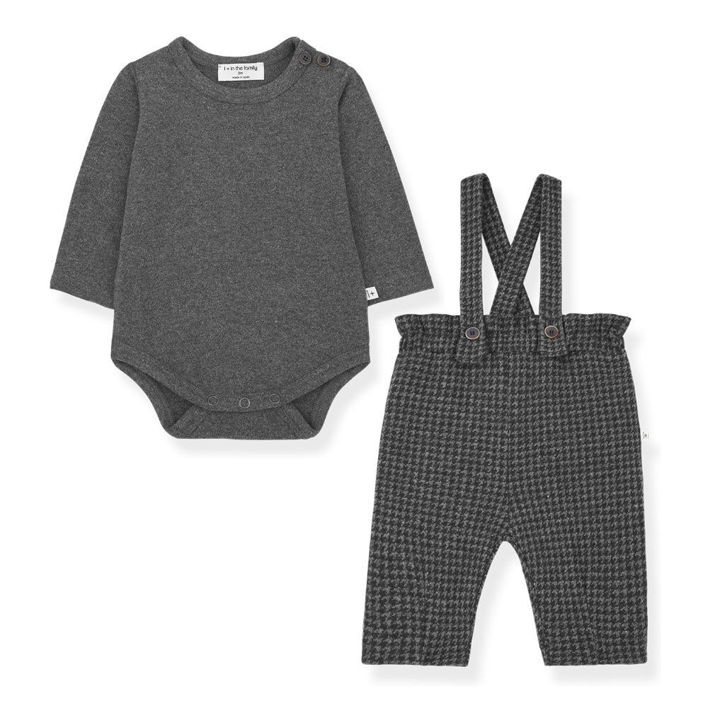 1 + in the Family Anthracite Enric Body & Ursula Overall Set – Buttons ...