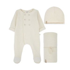 1 + in the Family Ecru 3pc Layette  Set