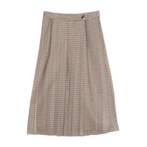Twinset Pied de Poule Camel Long Skirt