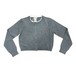 Twinset Med Grey Mel Short Knit Cardigan