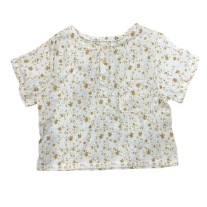 Napaani Ocher Flowers Gauze Shirt