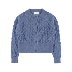 Morley Bleu Verona Waffle Cropped Cardigan