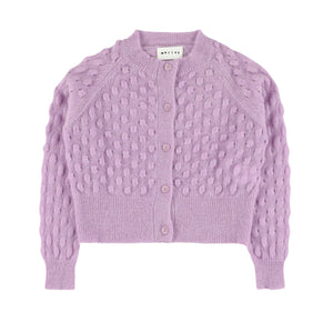 Morley Lilac Verona Waffle Cropped Cardigan