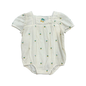 Emile et Ida Chantilly Brode Yellow Cherry Romper