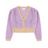 Morley Lilac Vurga Waffle Bicolor Cardigan