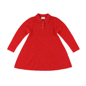 Morley Red Viva Wool Knit Dress