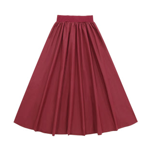 Parni K559 Burgundy Teen Tafetta Skirt