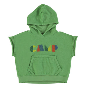 Piupiuchick Green w/ Multicolor Camp Print Hooded Sweatshirt