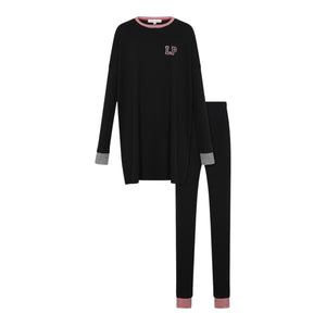 Parni PJ104 Black Colorblock Teen Pajamas