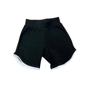 Parni Night Fall Black Ribbed Shorts