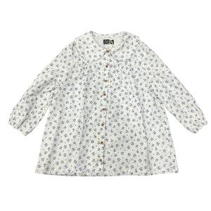 Belati White Blue Blouse