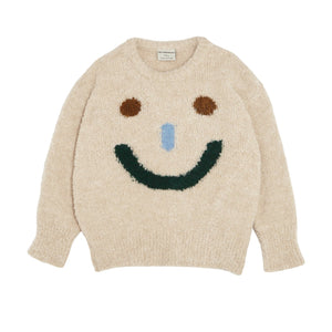 The Campamento Ecru Happy Face Sweater