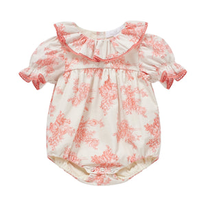 Cera Una Volta Toile De Jouy Pink Agapi Romper