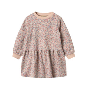 Wheat Rose Dust Flowers Zenia LS Sweat Dress