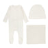 Lilette Cream Tiny Star 3Pc Set (Footie+Hat+Blanket)