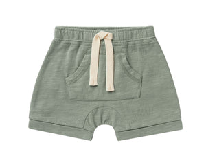 Rylee + Cru Dark Green Front Pouch Short