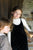 Lil Legs Cream Scalloped Knit Mockneck