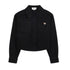 Sonia Rykiel Black Lava Denim Button Down Overshirt