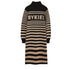Sonia Rykiel Black Gold Long Striped Knit Dress