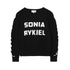Sonia Rykiel Black Logo Knit Ruffle Sweater
